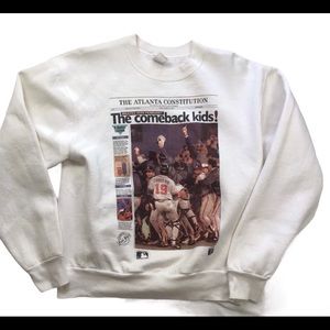 Braves Pennant Sweatshirt Sz. L Men Women Vintage